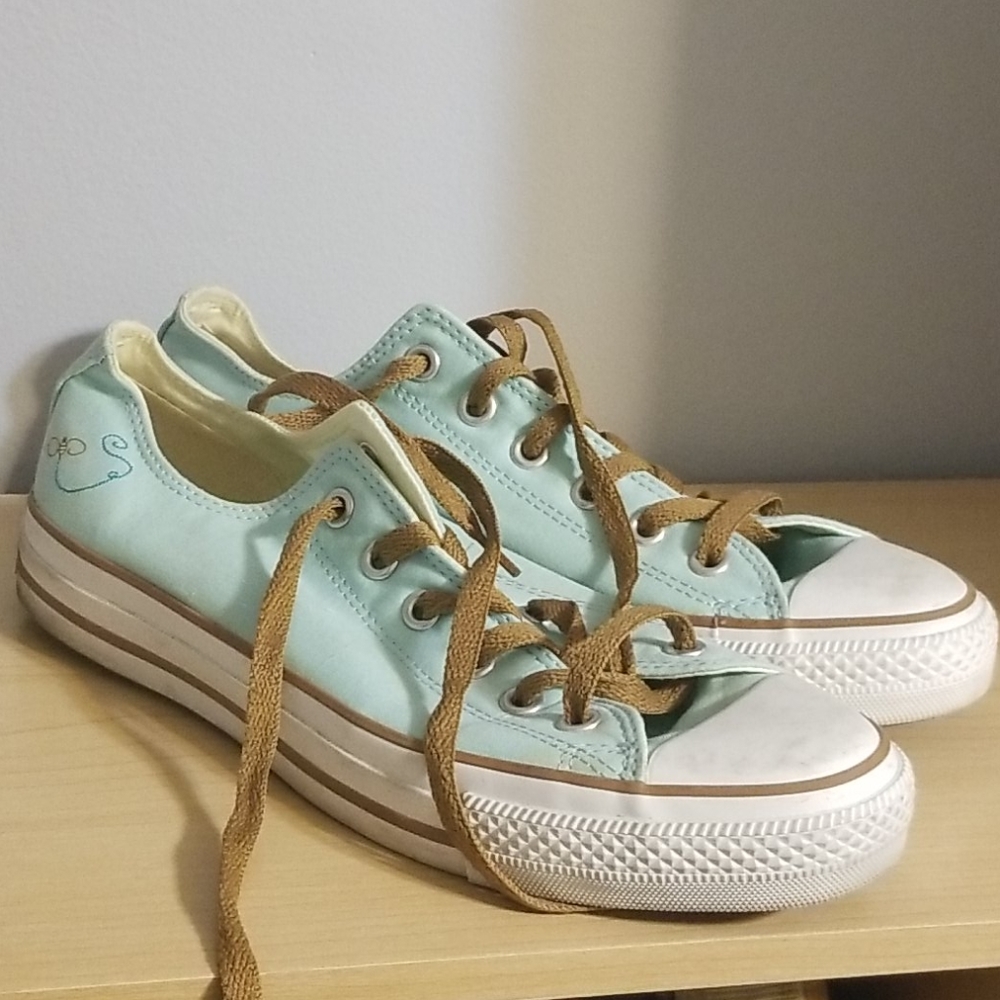 Baby Blue Bees Converse
